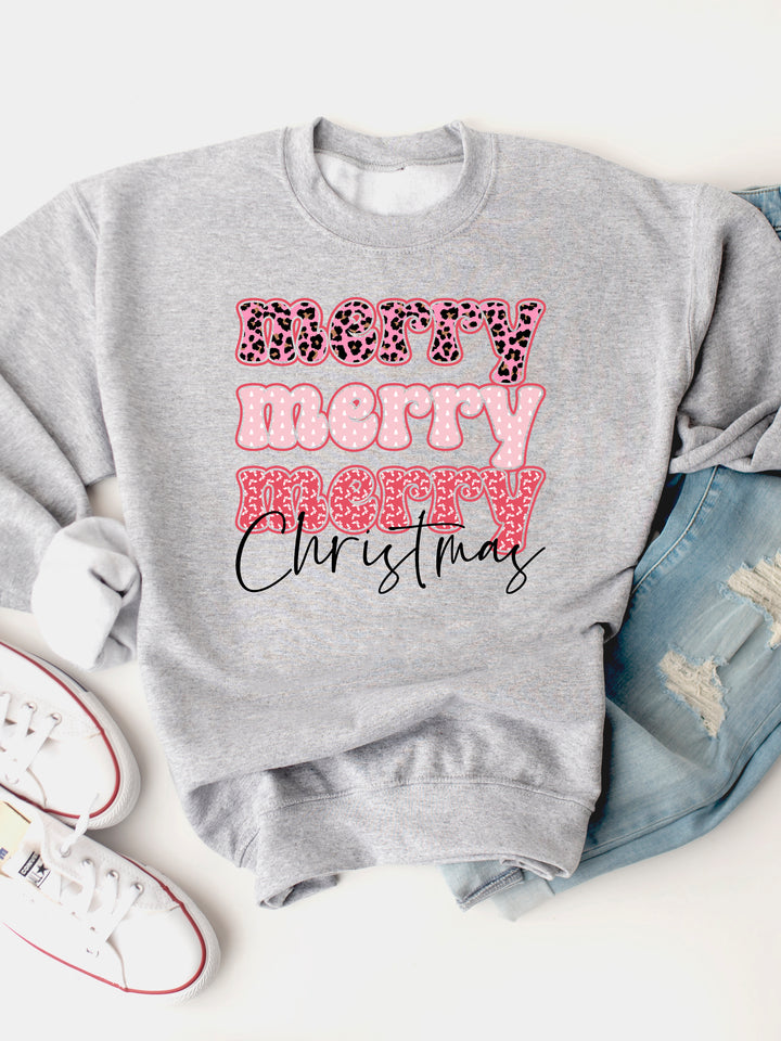 Merry Merry Christmas - Christmas Graphic Sweatshirt