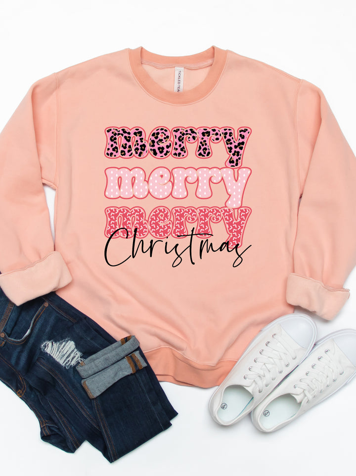 Merry Merry Christmas - Christmas Graphic Sweatshirt