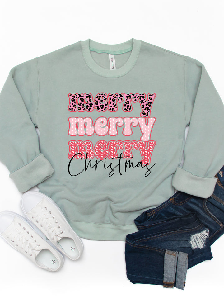 Merry Merry Christmas - Christmas Graphic Sweatshirt