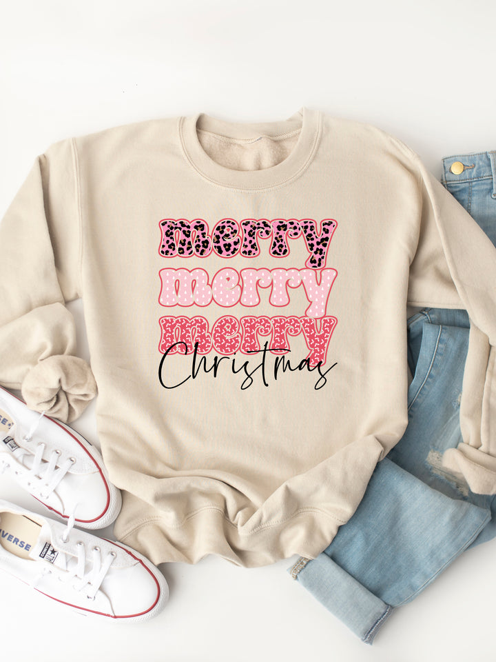 Merry Merry Christmas - Christmas Graphic Sweatshirt