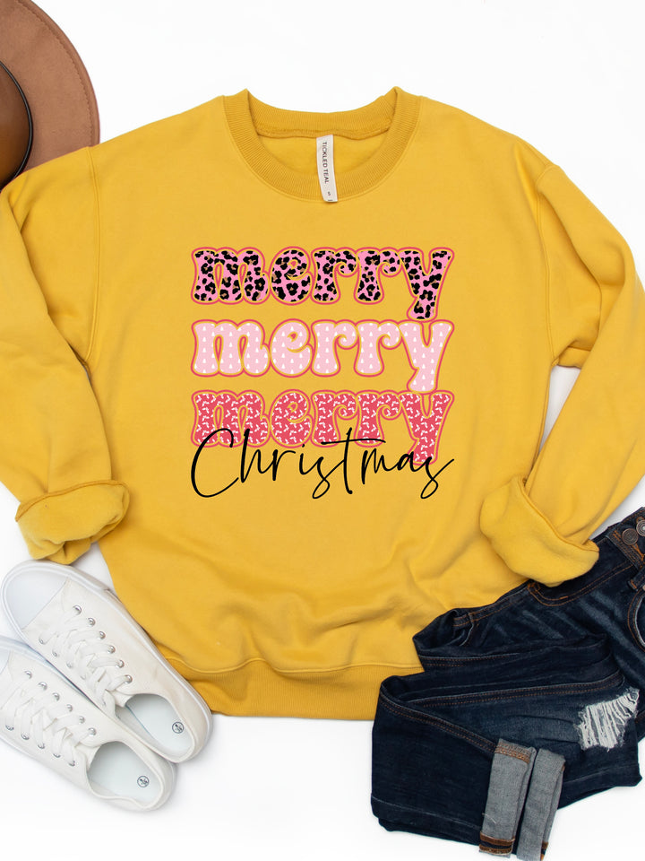 Merry Merry Christmas - Christmas Graphic Sweatshirt