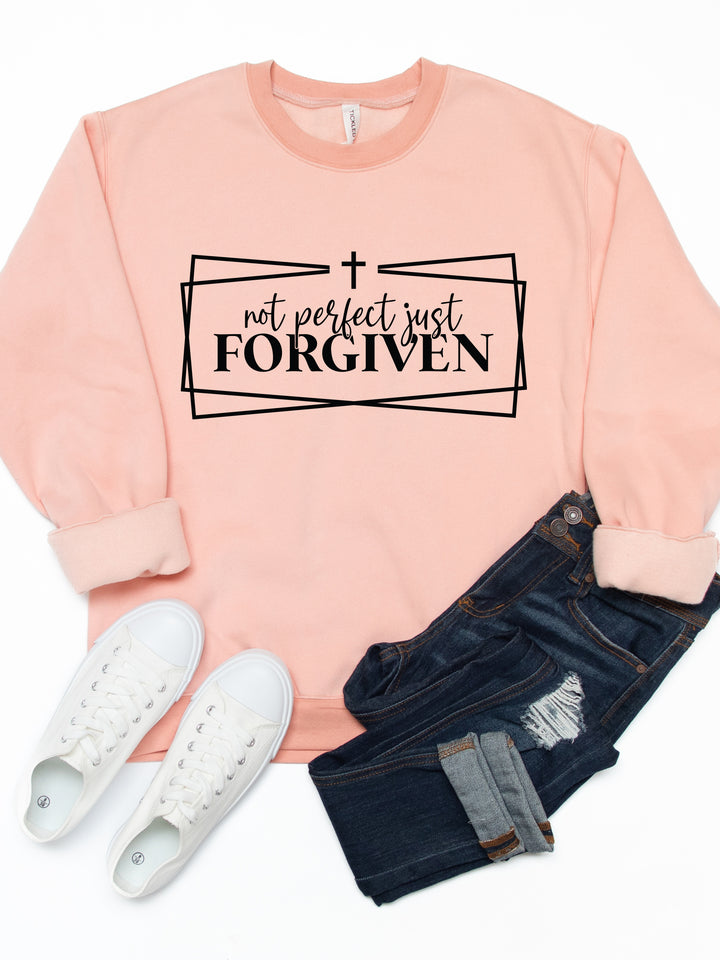 Not Perfect Just Forgiven Cross Graphic Sweatshirt