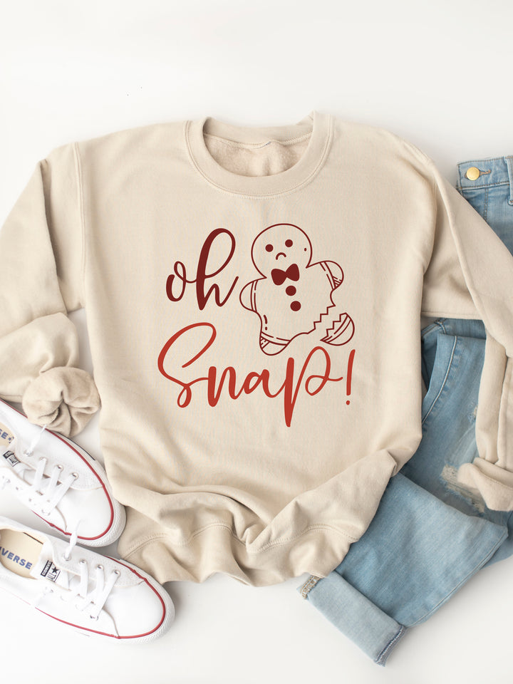 Oh Snap Gingerbread - Christmas Graphic Sweatshirt