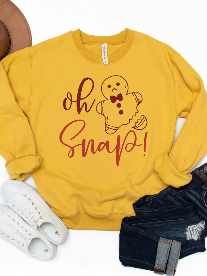 Oh Snap Gingerbread - Christmas Graphic Sweatshirt