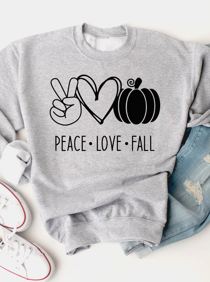 Peace Love Fall Graphic Sweatshirt
