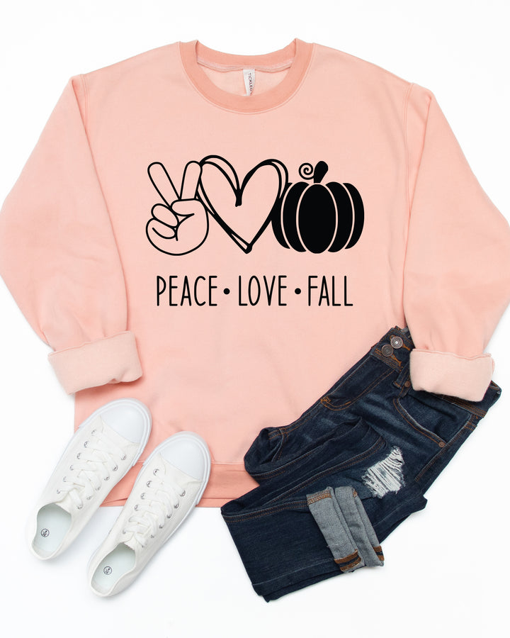 Peace Love Fall Graphic Sweatshirt