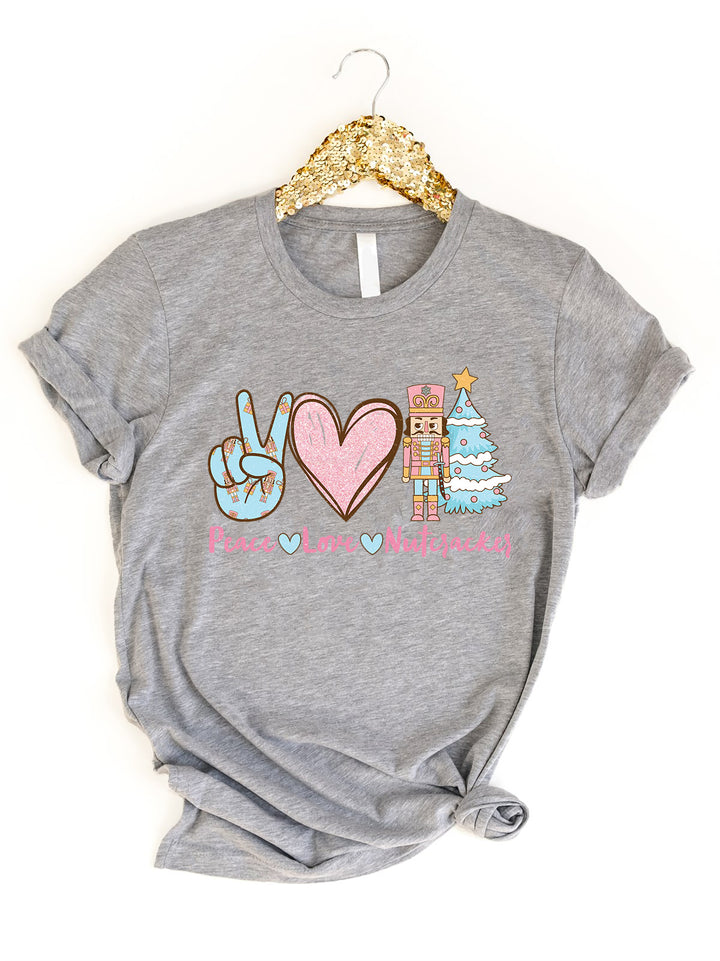 Peace, Love, Nutcracker - Christmas Graphic Tee