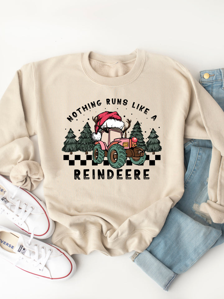 Nothing Runs Like A Reindeere - Christmas Graphic Sweatshirt