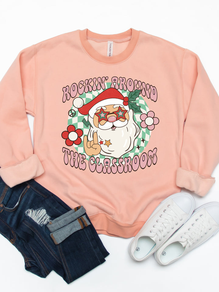 Rockin Around The Classroom - Christmas Graphic Sweatshirt