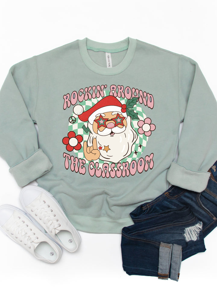 Rockin Around The Classroom - Christmas Graphic Sweatshirt