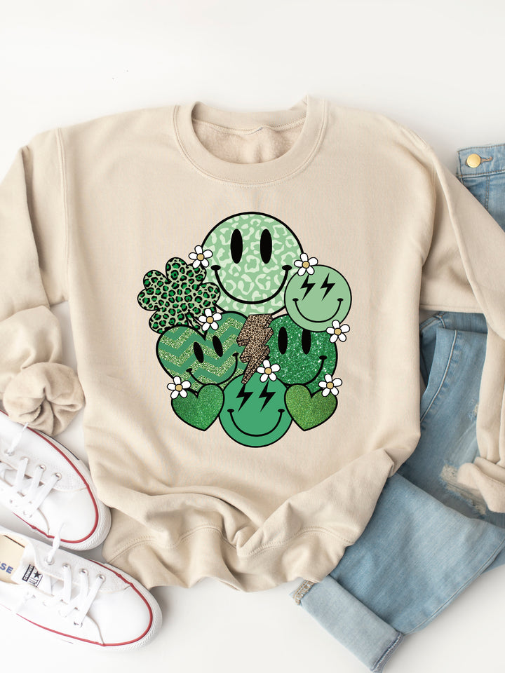 Smiley Clover - Graphic Sweatshirt