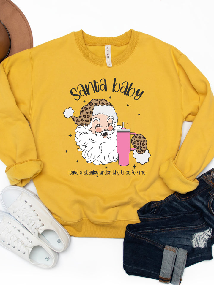 Santa Baby Leave a Stanley under the Tree Graphic Sweatshirt