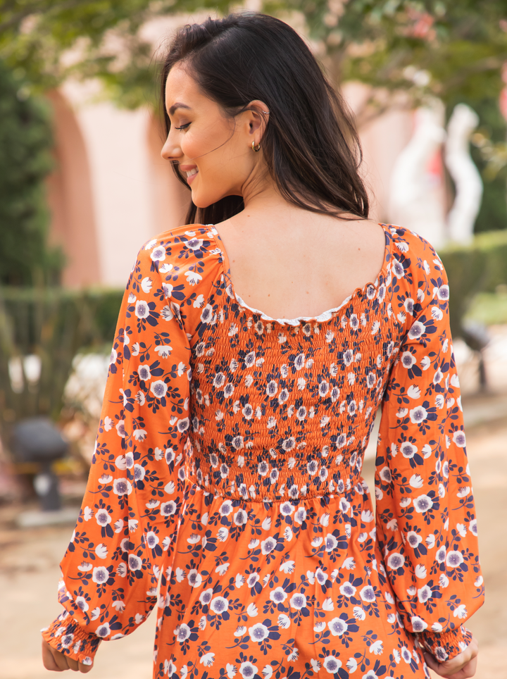 Patterened Smocked Triana Dress