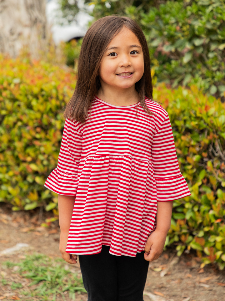 Little Girls Flare Sleeve Top