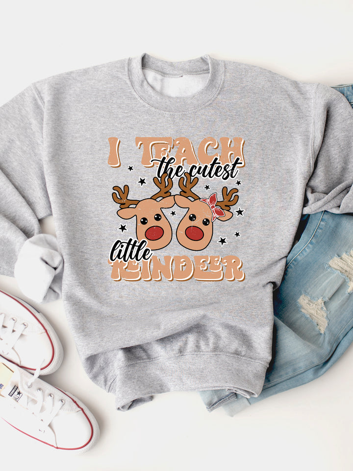 I teach the cutest little Reindeer Graphic Sweatshirt