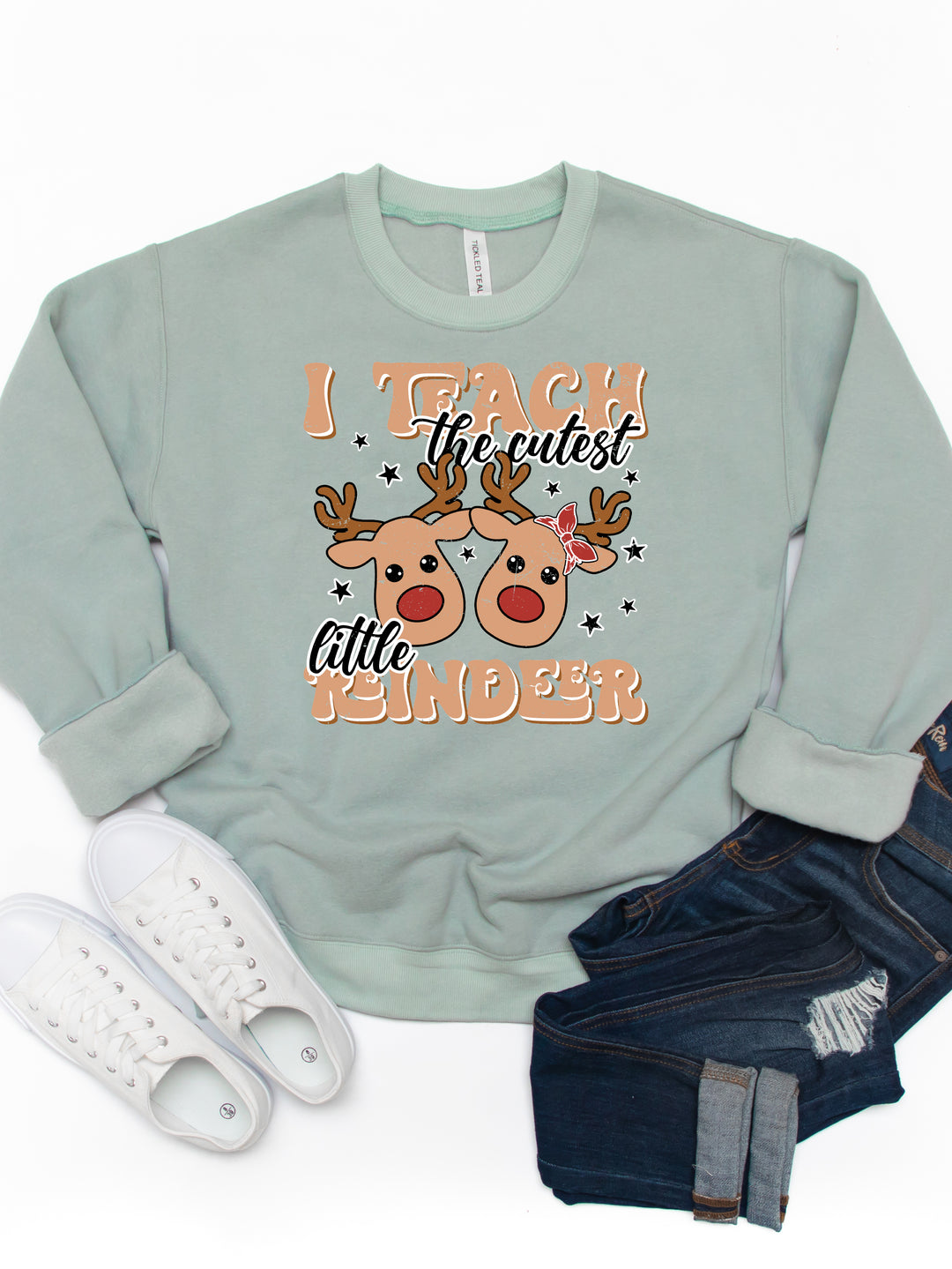 I teach the cutest little Reindeer Graphic Sweatshirt