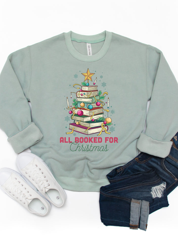 All Booked For Christmas - Christmas Graphic Sweatshirt