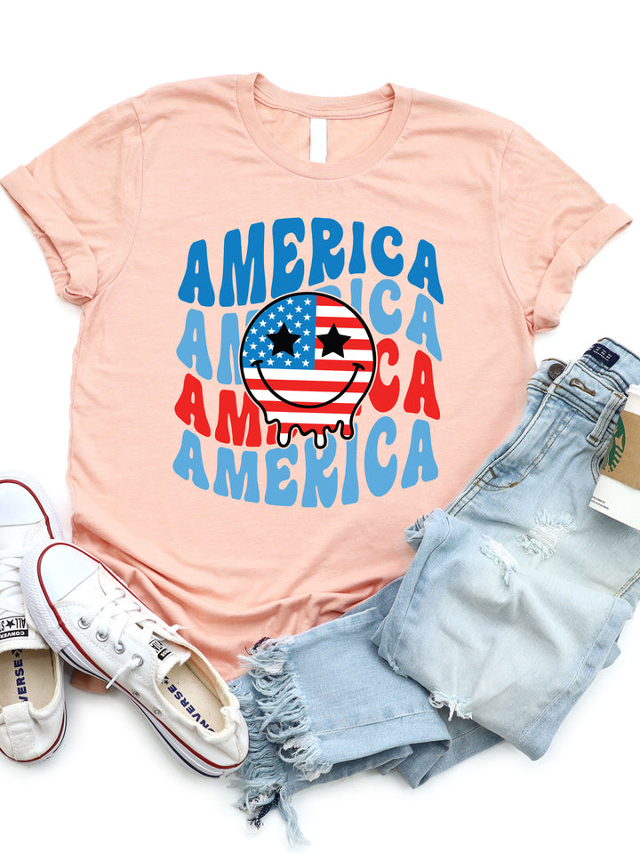 America Smiley Graphic Tee