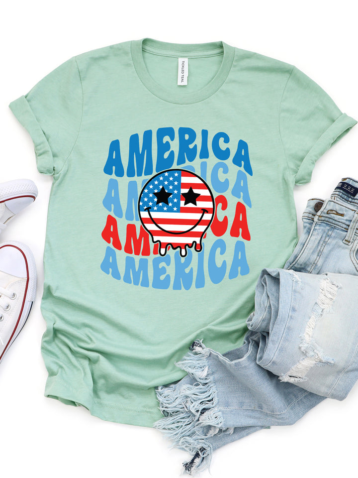 America Smiley Graphic Tee