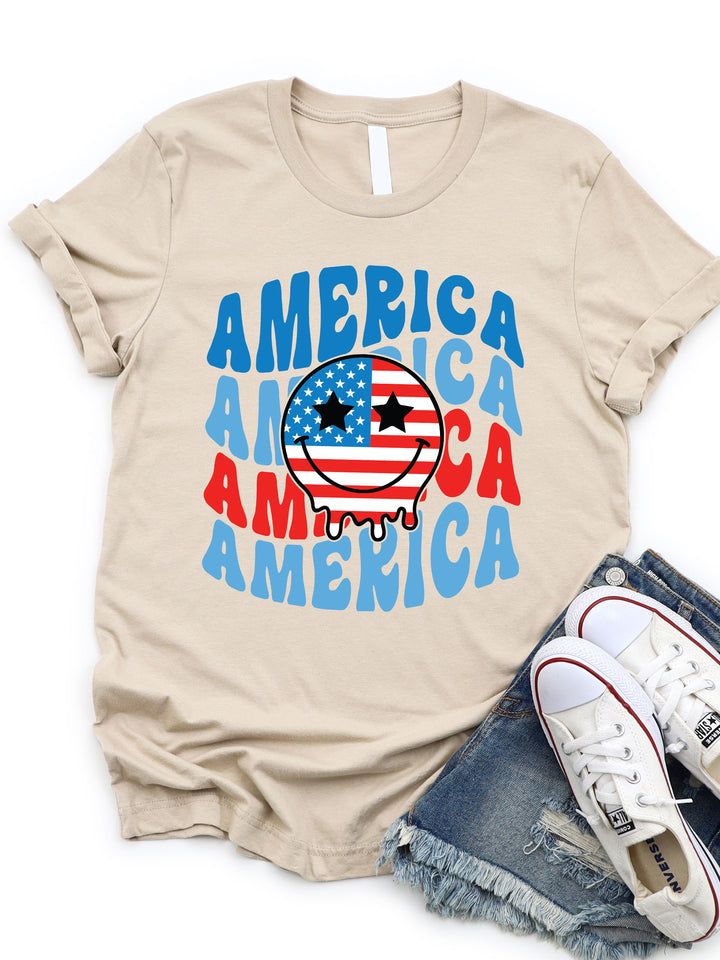 America Smiley Graphic Tee