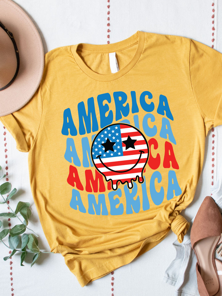 America Smiley Graphic Tee