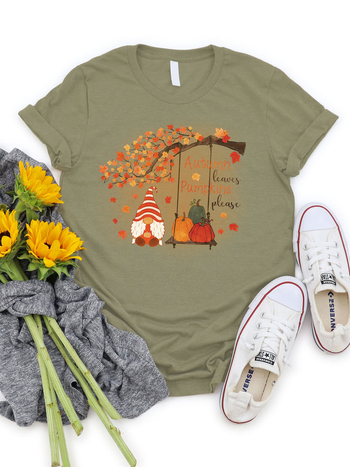 Autumn Leaves Pumpkins Please - Graphic Tee
