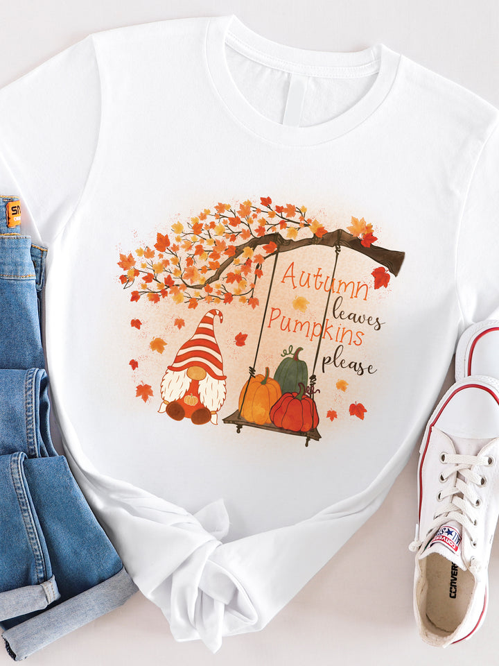 Autumn Leaves Pumpkins Please - Graphic Tee