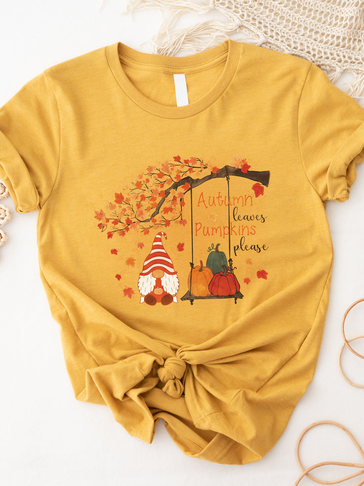 Autumn Leaves Pumpkins Please - Graphic Tee