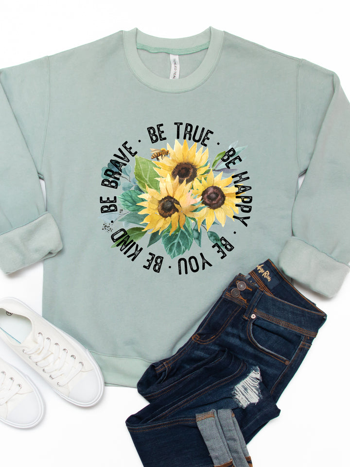 Be Kind, Be Happy, Be You Graphic Sweatshirt