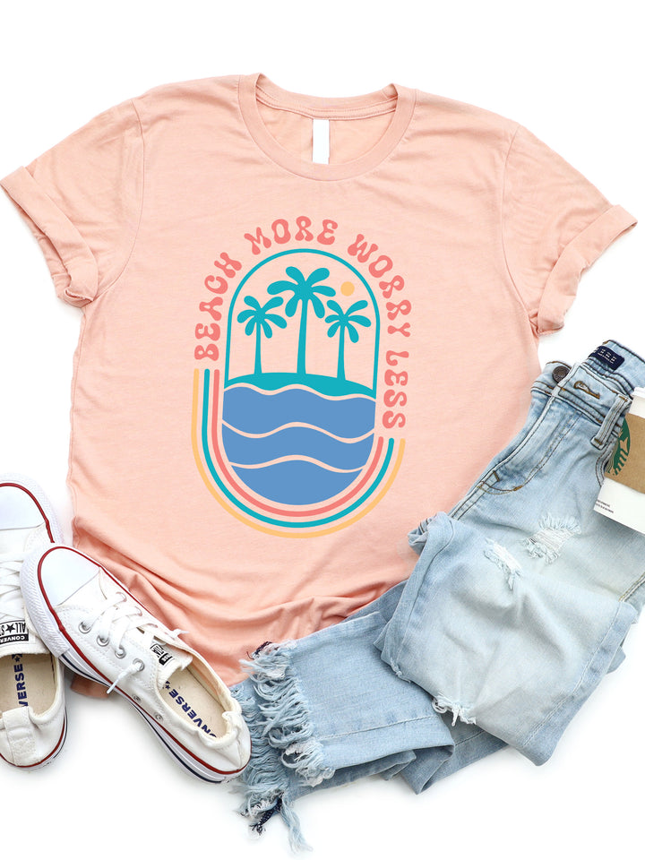Beach More Worry Less Graphic Tee