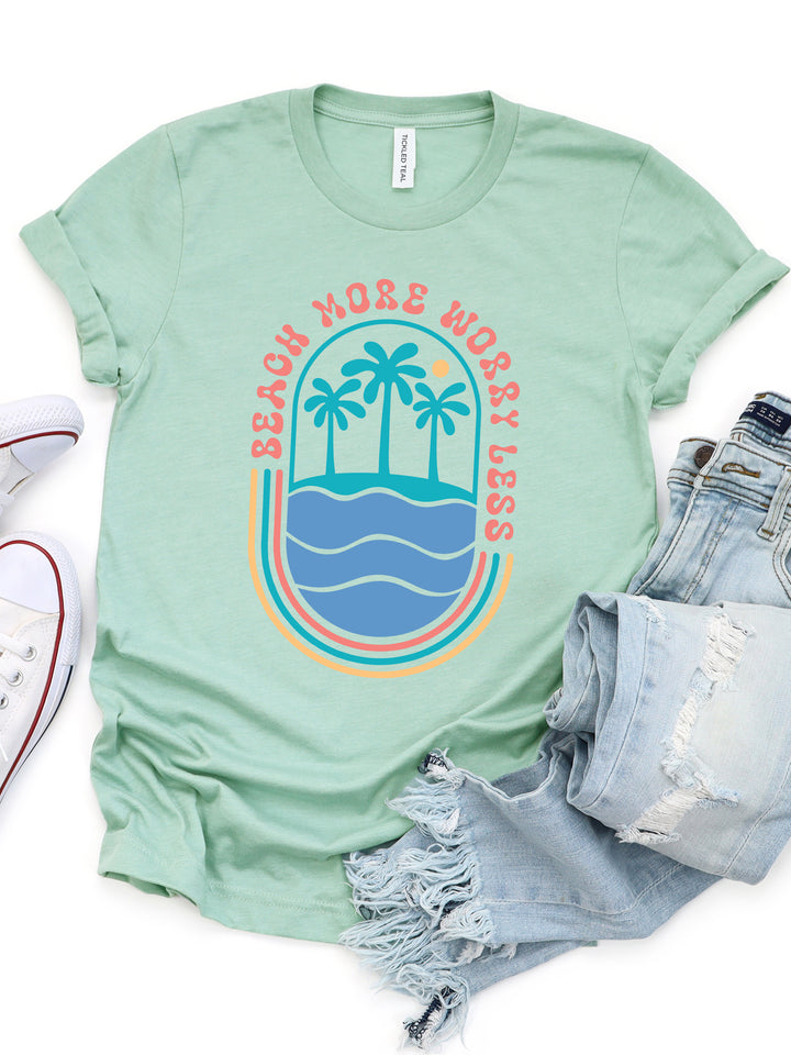 Beach More Worry Less Graphic Tee