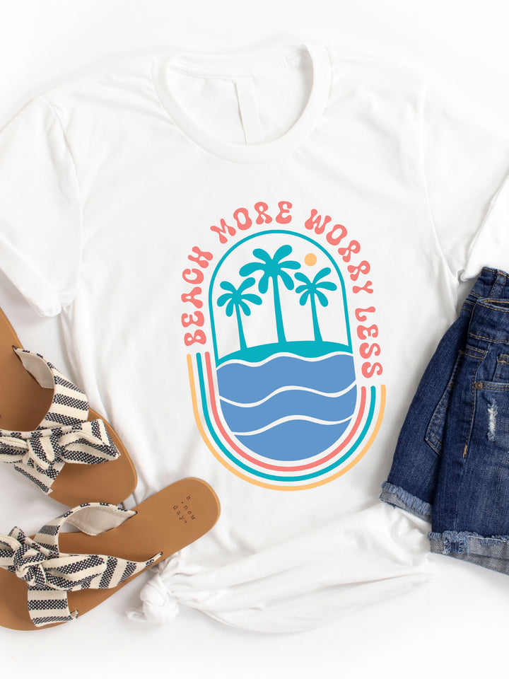 Beach More Worry Less Graphic Tee