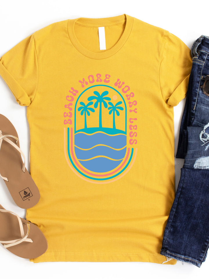 Beach More Worry Less Graphic Tee