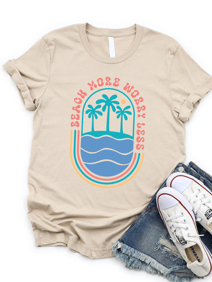Beach More Worry Less Graphic Tee