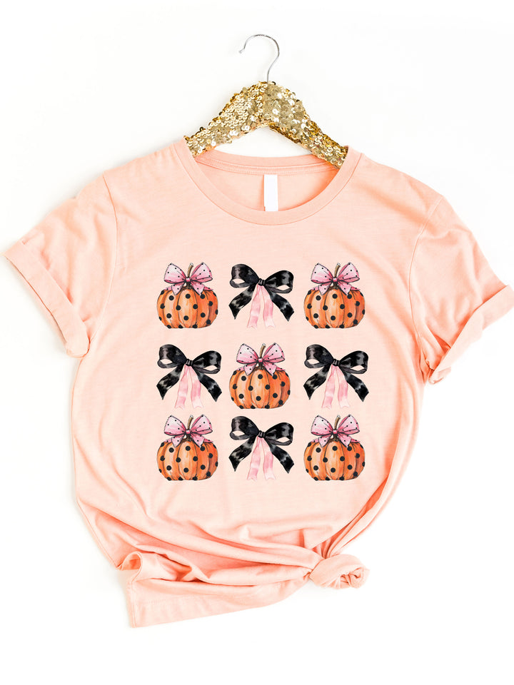 Coquette Bows & Pumpkins Graphic Tee
