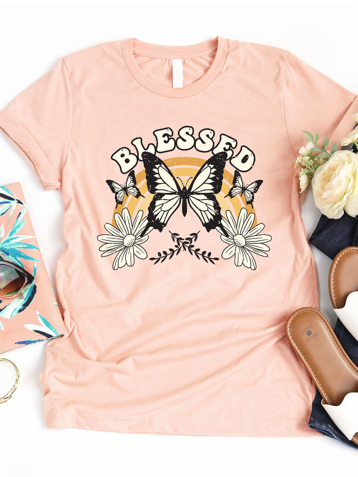 Blessed Rainbow Graphic Tee