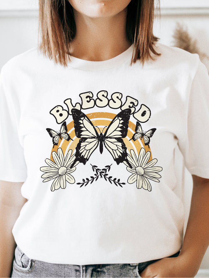 Blessed Rainbow Graphic Tee