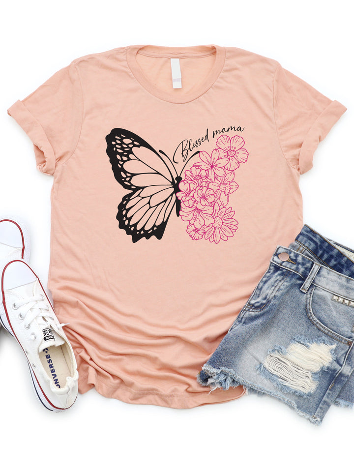 Blessed Mama Butterfly- Graphic Tee