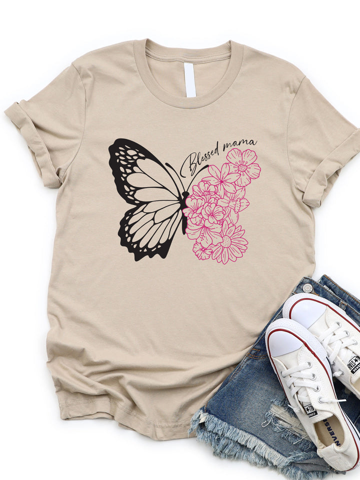 Blessed Mama Butterfly- Graphic Tee