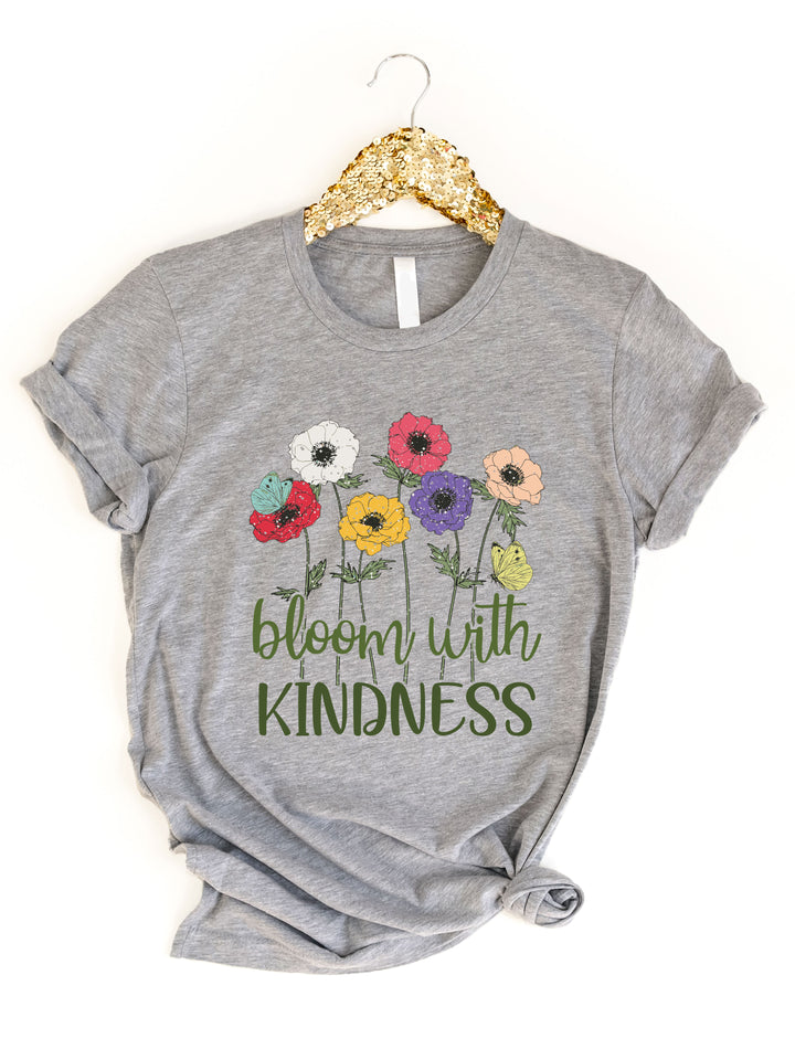 Bloom with Kindness Floral Graphic Tee