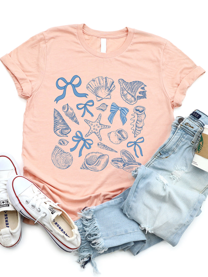 Blue Shells & Bows Graphic Tee