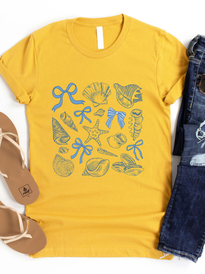 Blue Shells & Bows Graphic Tee