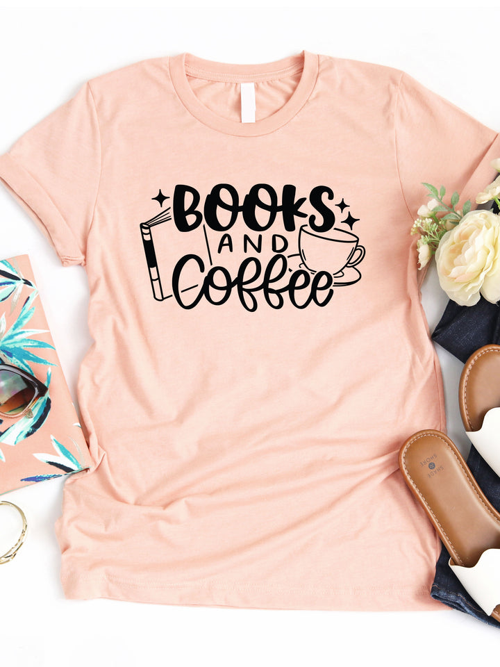 Books and Coffee Graphic Tee