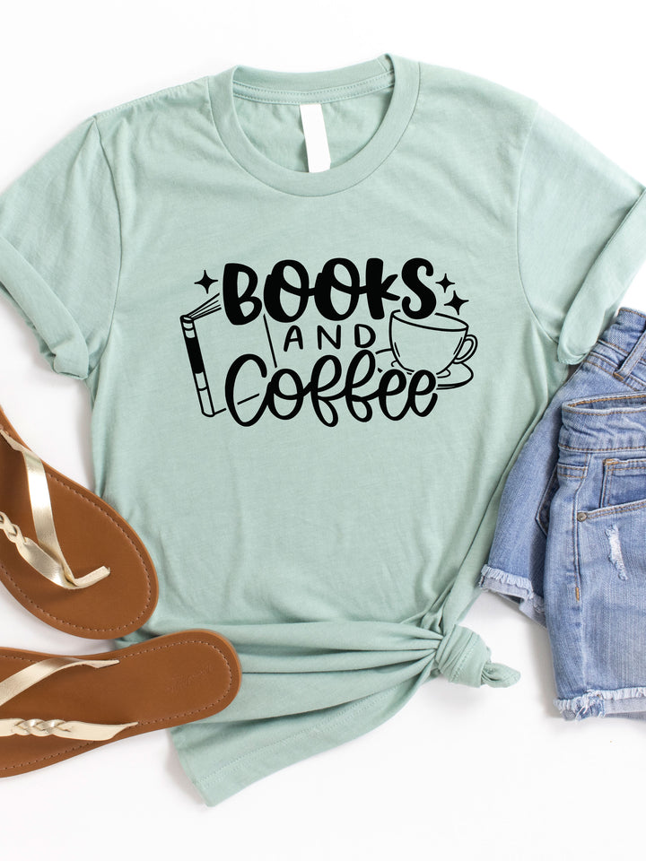 Books and Coffee Graphic Tee
