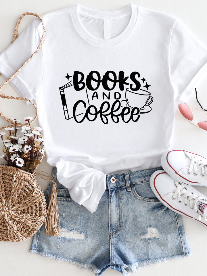 Books and Coffee Graphic Tee