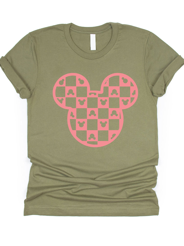 Checkered Mickey Graphic Tee
