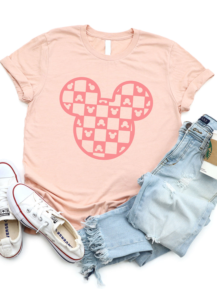 Checkered Mickey Graphic Tee