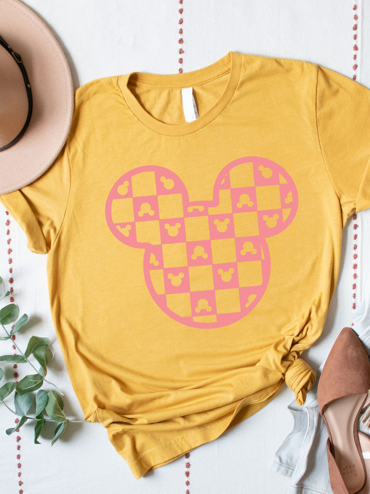Checkered Mickey Graphic Tee
