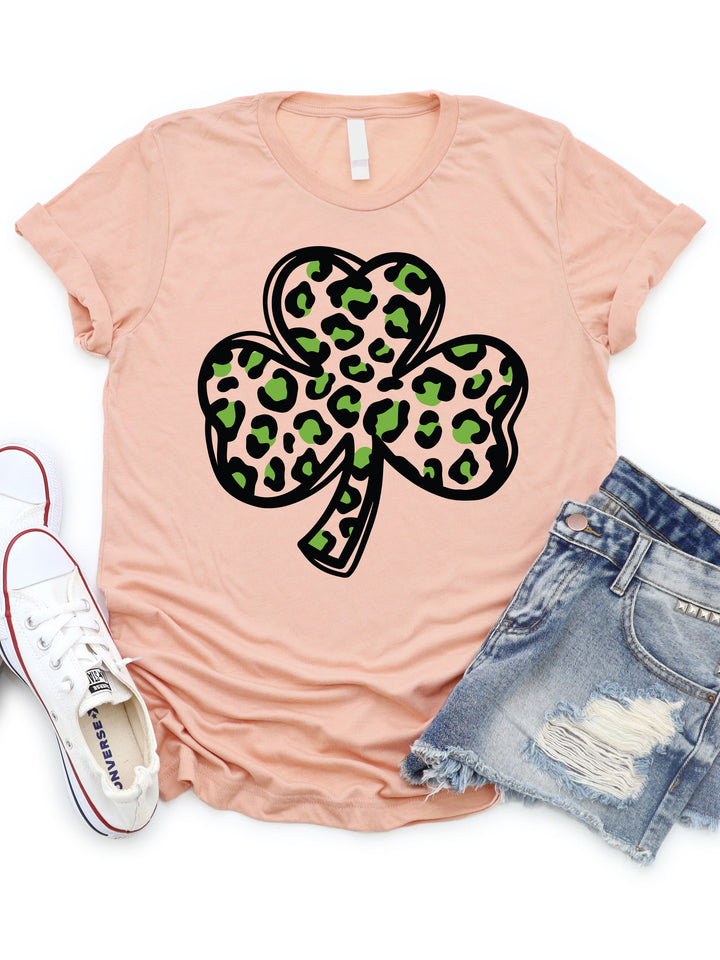 Animal Print Clover Graphic Tee