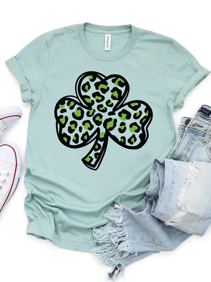 Animal Print Clover Graphic Tee